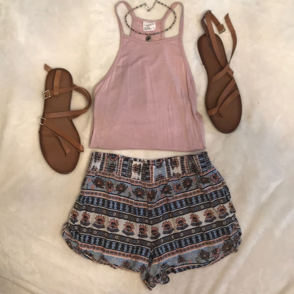 Floral Fabric Shorts